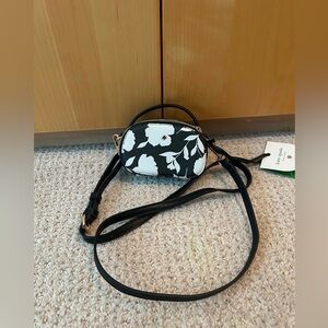 kate spade Black and White Floral Mini Crossbody